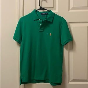 Polo By Ralph Lauren Green Shirt with Orange Logo